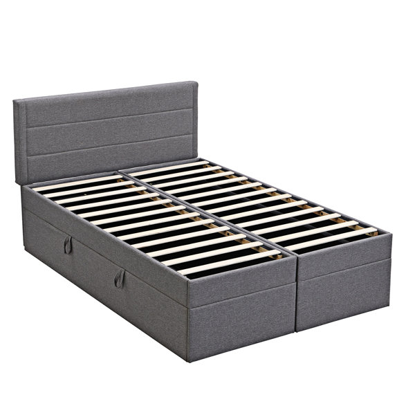 Latitude Run® Upholstered Platform Bed With Storage Underneath Wayfair
